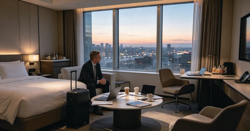 Future hotel guest room